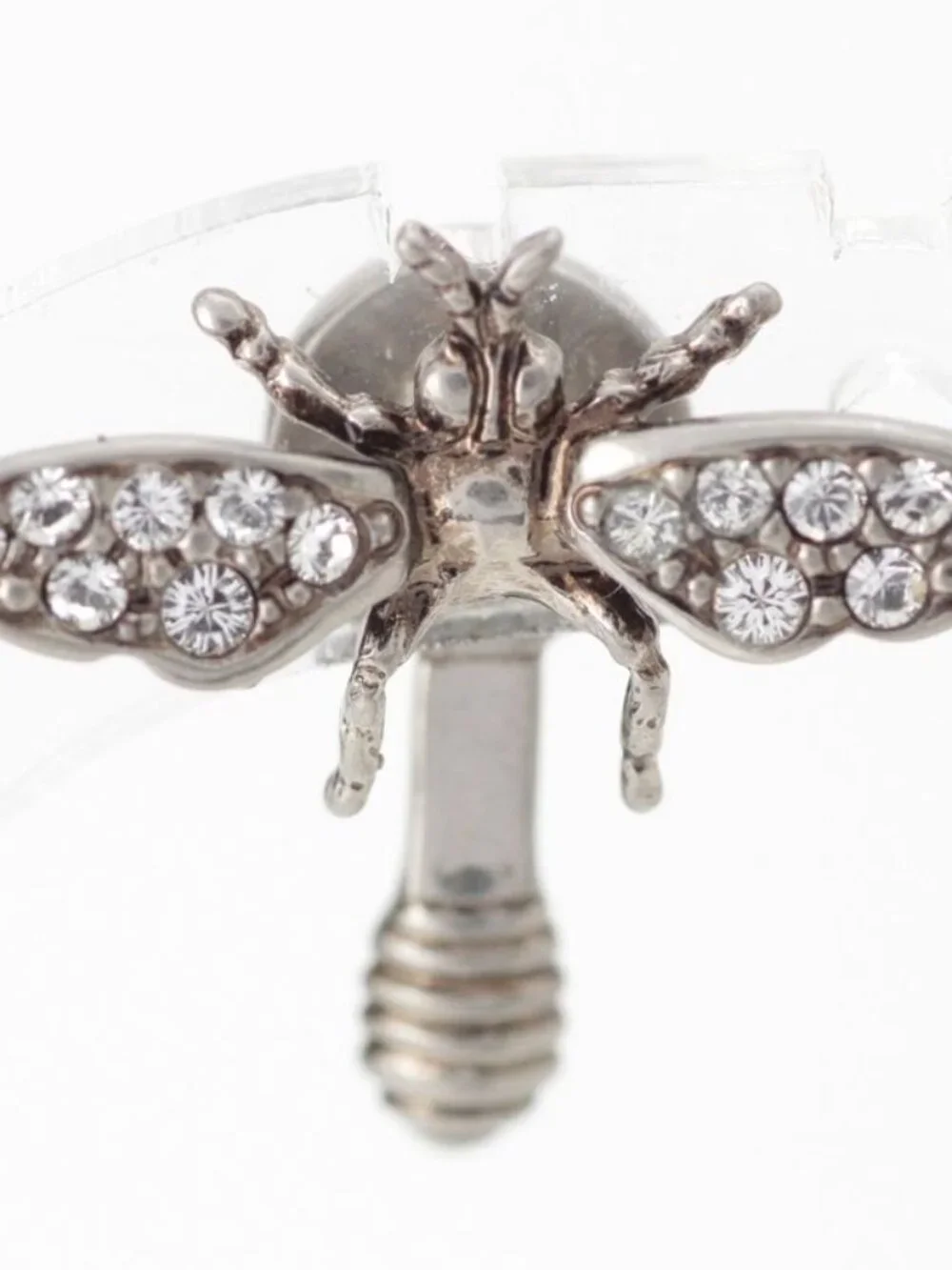 Dior J'adior Rhinestone Earrings Silver - Picture 5 of 8